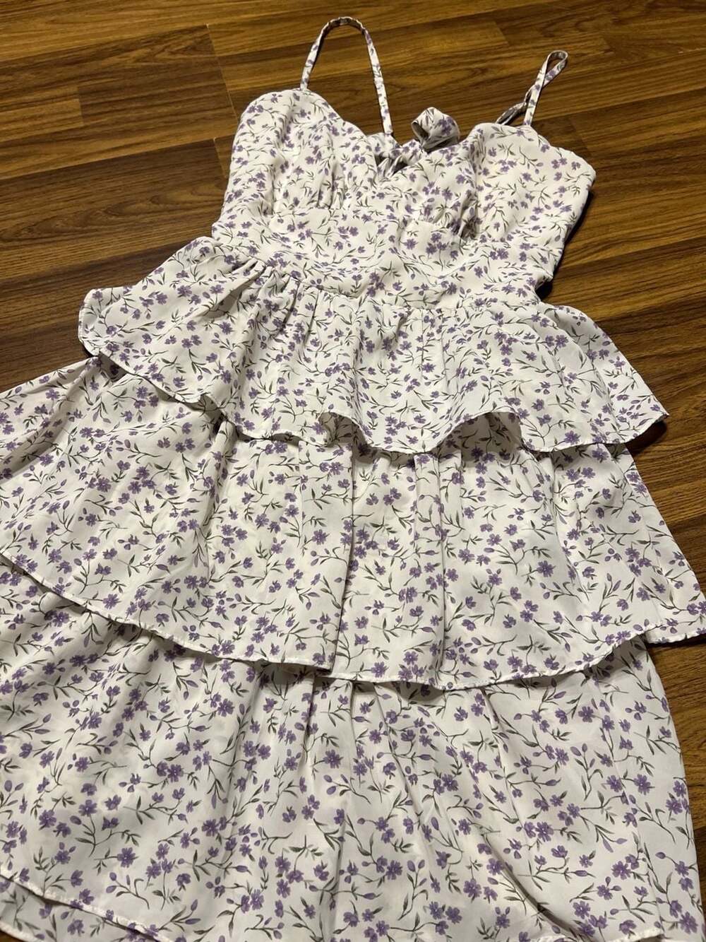 Windsor Subtle Charm V-Neck Ruffled Floral Skater Dress